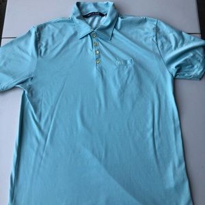 Travis Mathew Men’s (L) Polo Shirt, Turquoise, Good condition,